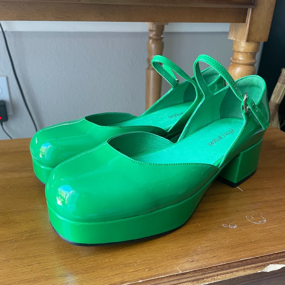 Jeffrey Campbell Ecolier Platform Pump Green Patent
